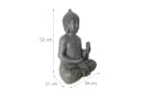 relaxdays Buddha Figur 52 cm - Polyresin Stein-Optik Anthrazit Bild 4