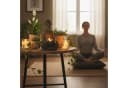 relaxdays Buddha Figur 30 cm mit Lotusblume - Bronzeoptik Bild 1