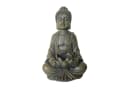 relaxdays Buddha Figur 30 cm mit Lotusblume - Bronzeoptik Bild 2
