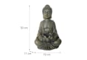 relaxdays Buddha Figur 30 cm mit Lotusblume - Bronzeoptik Bild 4