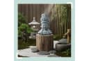 relaxdays Buddha-Büste 44 cm Polyresin Steinoptik Beige/Grau Bild 3