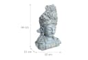 relaxdays Buddha-Büste 44 cm Polyresin Steinoptik Beige/Grau Bild 4
