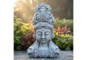 relaxdays Buddha-Büste 44 cm Polyresin Steinoptik Beige/Grau Bild 5