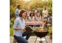 relaxdays Blasebalg Grill & Kamin Braun Schwarz Gold Bild 1