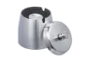 relaxdays Aschenbecher mit Deckel Edelstahl Silber Bild 2
