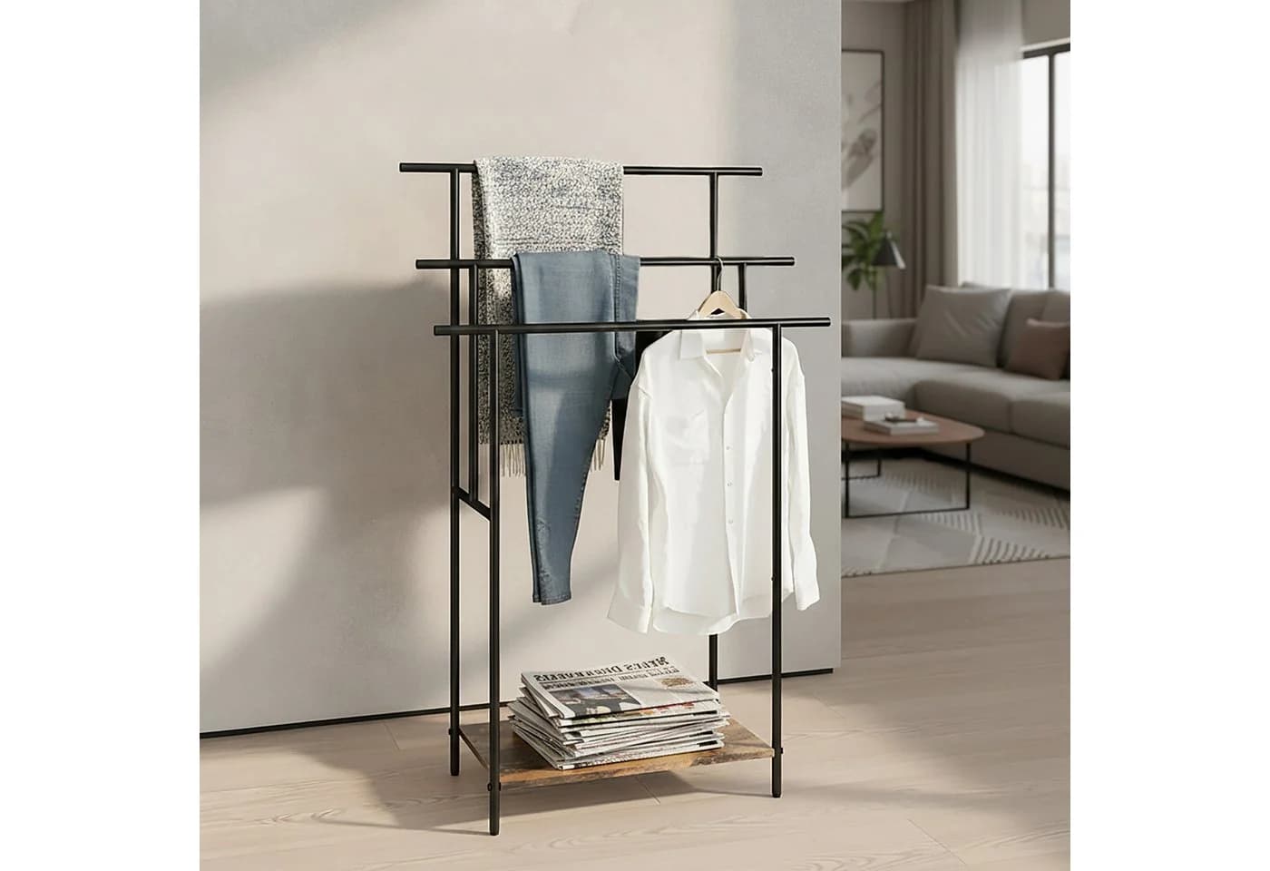 relaxdays Handtuchständer Industrial mit Ablage - Bild 5