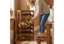relaxdays Weinregal Akazienholz 24 Flasche Braun Bild 3