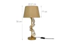 relaxdays Nachttischlampe Lorbeerranke Gold Bild 4