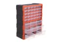 relaxdays Sortimentskasten Kleinteilemagazin 39 Schubladen Schwarz Orange Bild 2