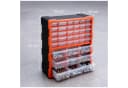relaxdays Sortimentskasten Kleinteilemagazin 39 Schubladen Schwarz Orange Bild 4