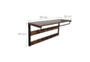 relaxdays Wandgarderobe mit 10 Haken & Ablage Industrial Design Bild 4