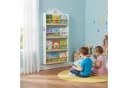 relaxdays Kinderregal Bücherregal Hausform Weiß/Natur Bild 1
