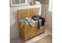 relaxdays Wäschesortierer 150 l mit 2 Fächern Walnussholz Bild 5