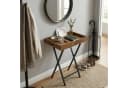 relaxdays Klappbarer Beistelltisch mit Tablett Braun/Schwarz Bild 5