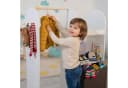 relaxdays Kinderkleiderschrank Kindergarderobe mit Stoffbox Weiß/Schwarz Bild 1