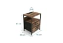 relaxdays Beistelltisch Industrial-Style mit USB-Anschluss Bild 3