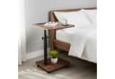relaxdays Höhenverstellbarer Beistelltisch C-Form Braun/Schwarz Bild 1