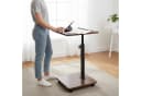 relaxdays Höhenverstellbarer Beistelltisch C-Form Braun/Schwarz Bild 5