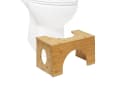 relaxdays Bambus Fußhocker Toilettenhocker 2 Höhen Natur Bild 2