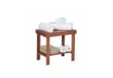 relaxdays Badhocker aus Bambus - 2 Ebenen, Natur Bild 2