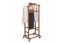 relaxdays Premium Herrendiener Bambus auf Rollen Braun Bild 2