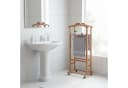 relaxdays Premium Herrendiener Bambus auf Rollen Braun Bild 3