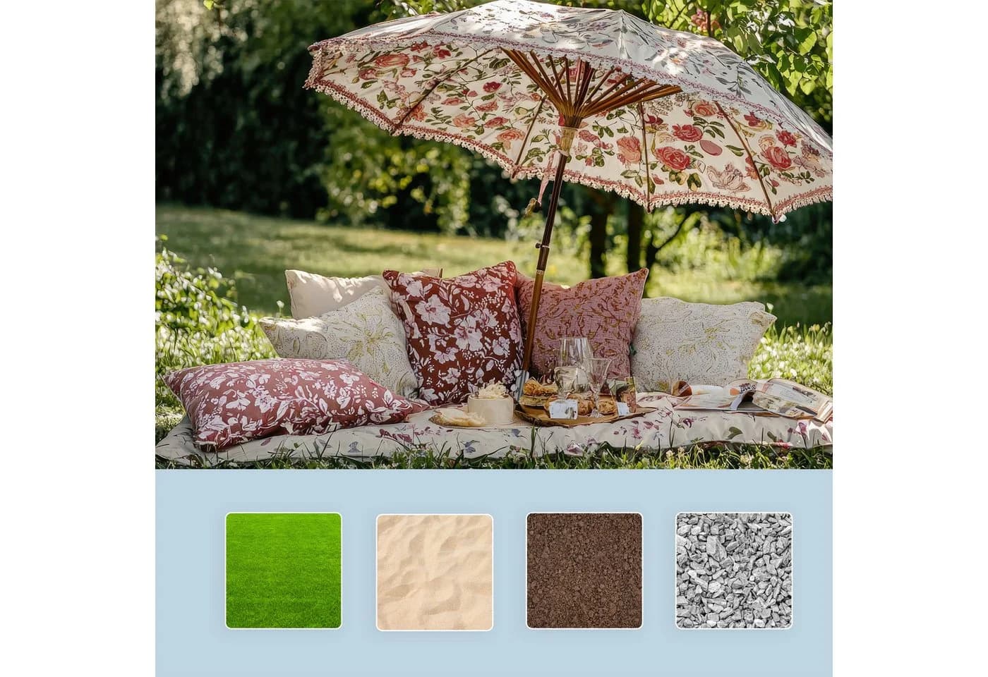 RELAXDAYS Bodendübel Rasendorn für Sonnenschirm Edelstahl Silber - Bild 5
