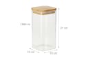 relaxdays Vorratsglas 3er Set Glas mit Bambusdeckel Transparent Bild 4