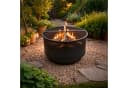 relaxdays Feuerschale mit Grillrost Schwarz 3in1 Multifunktion Bild 3