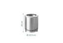 relaxdays Tischkamin Rauchfrei Edelstahl Silber Ø22,5 cm Bild 4