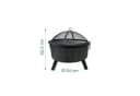 RELAXDAYS Feuerstelle mit Grillrost und Funkenschutz Schwarz Bild 4