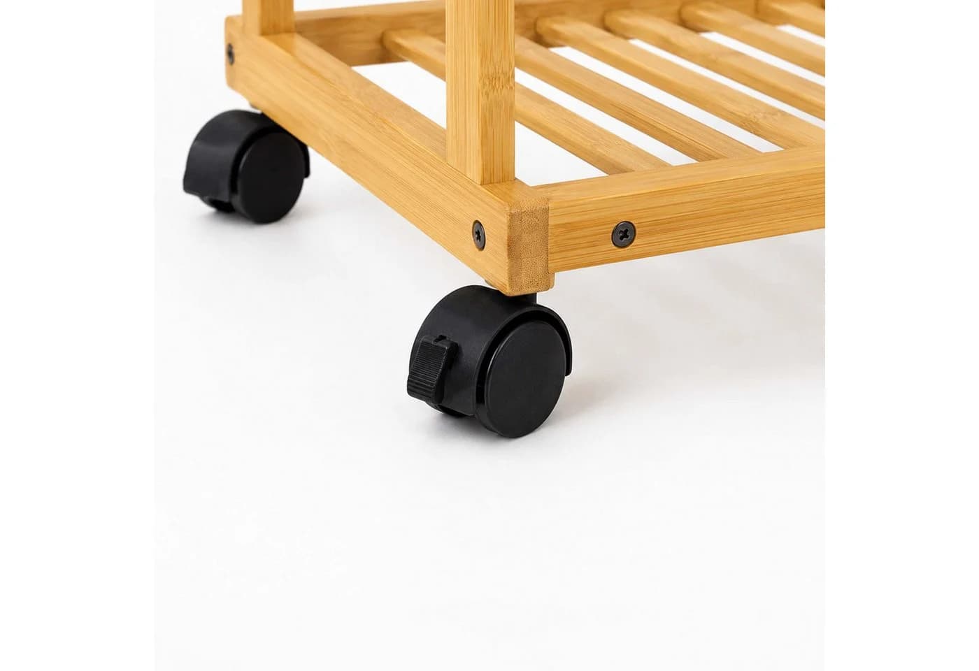 RELAXDAYS Kleiderständer Bambus mit Rollen und Ablagen - Bild 5
