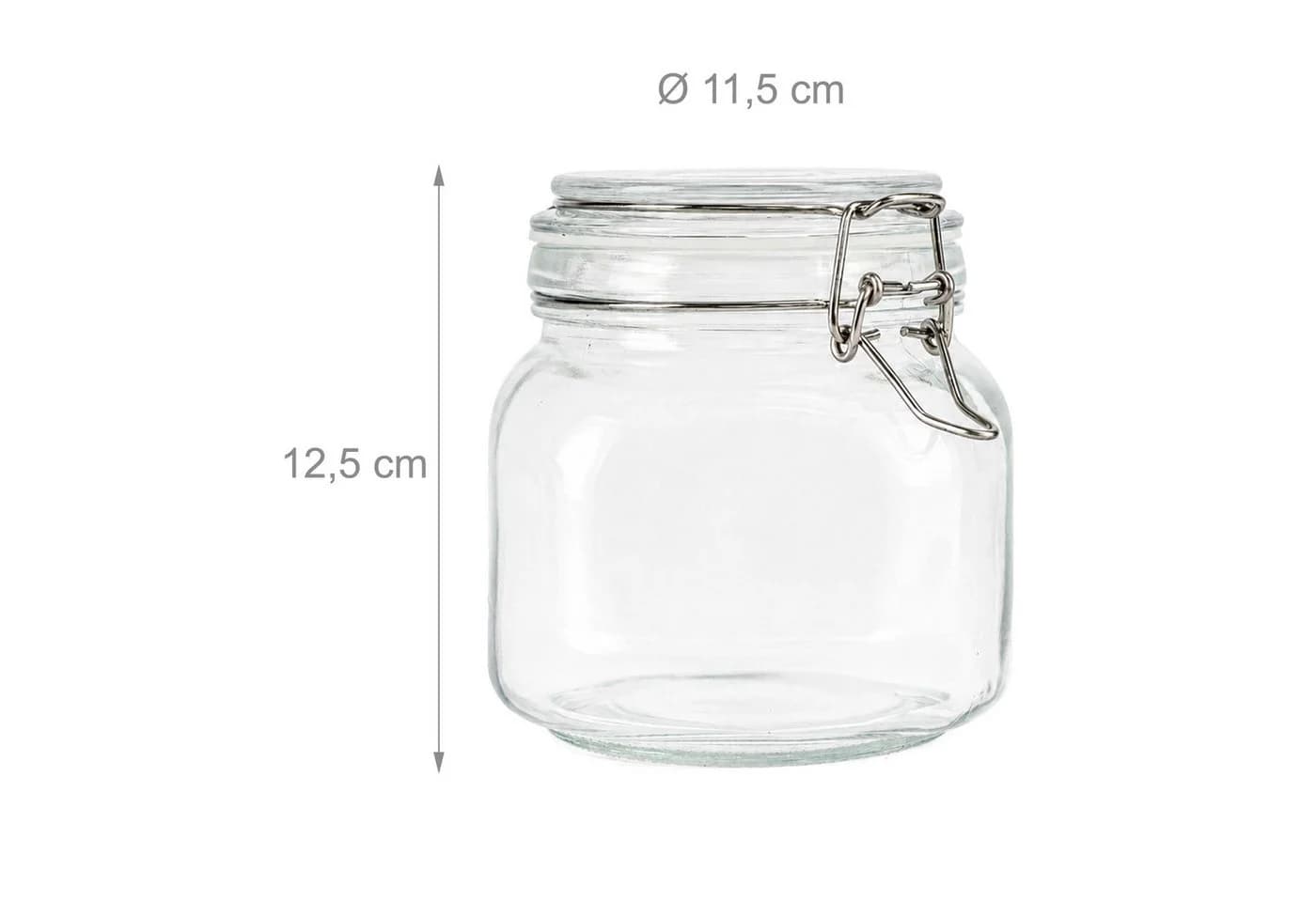 relaxdays Einmachglas 6er Set 750 ml mit Bügelverschluss - Bild 4