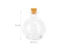 relaxdays 6er Set Glasflaschen mit Korken, transparent Bild 4