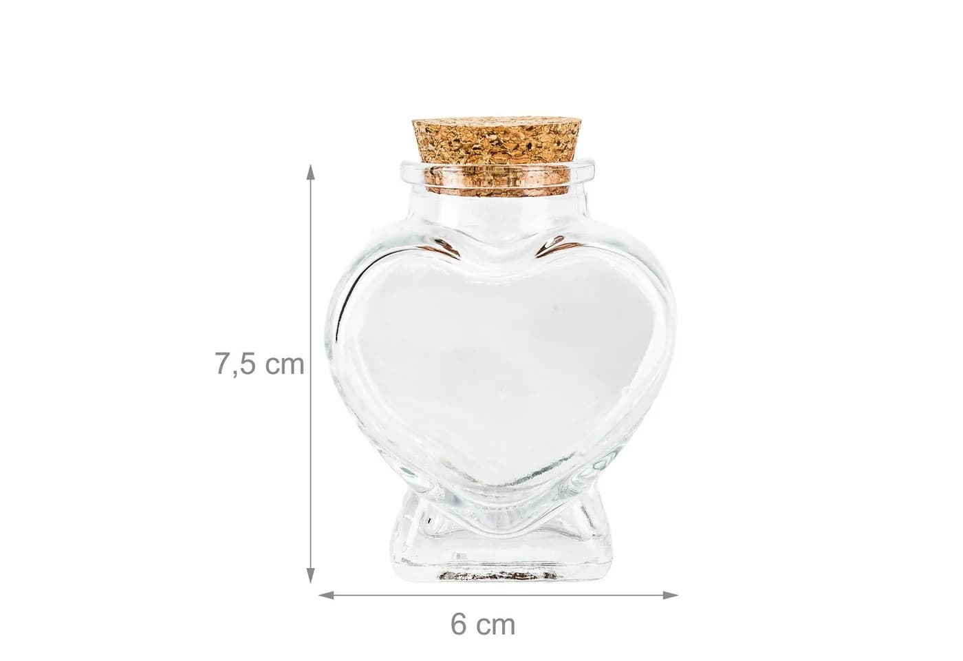 relaxdays Vorratsglas Glasflaschen Herzform 12er Set Transparent - Bild 4