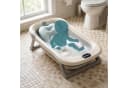 relaxdays Faltbare Babybadewanne mit Kissen, weiß/grau Bild 3