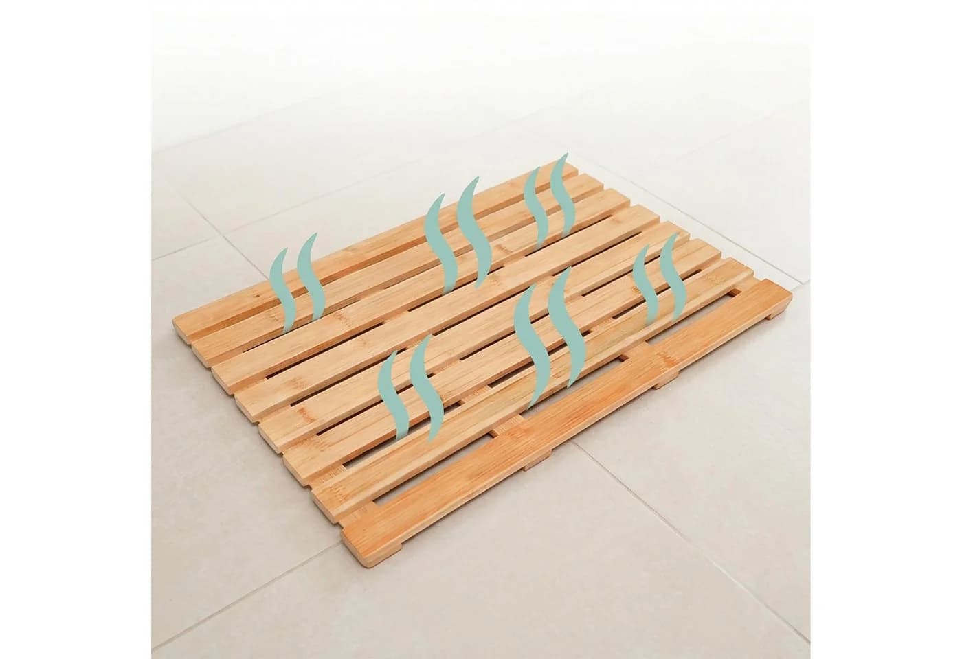 relaxdays Badematte Bambus Natur - Bild 3