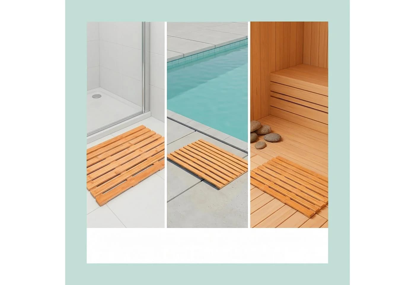 relaxdays Badematte Bambus Natur - Bild 5