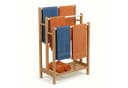 relaxdays Handtuchhalter mit Ablage Bambus Weiß Bild 2