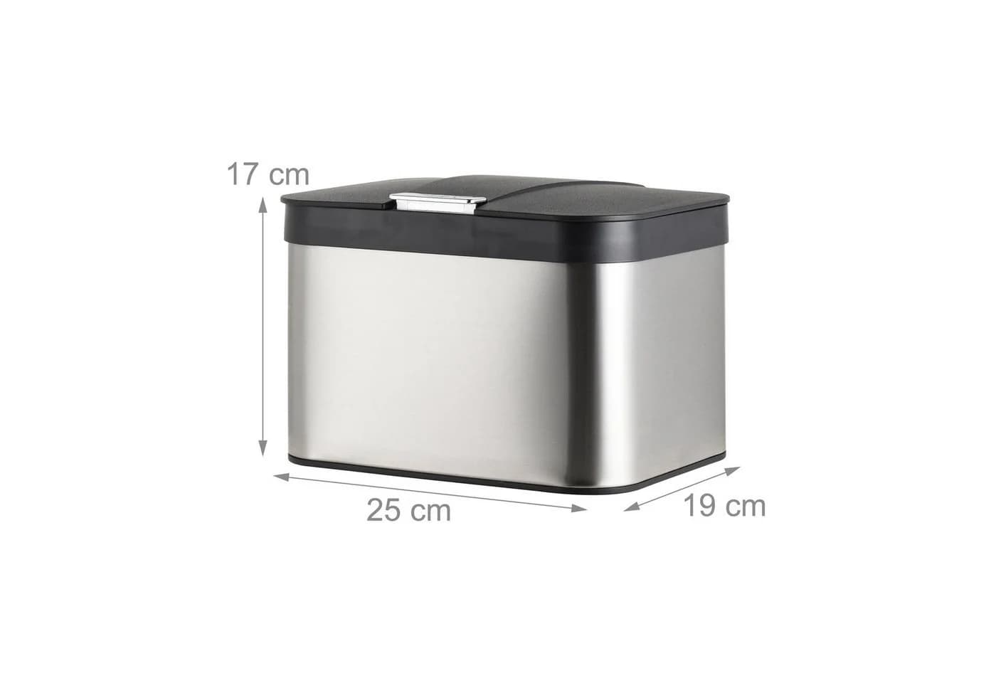 relaxdays Biomülleimer 4,5l Edelstahl mit geruchsdichtem Deckel - Bild 4