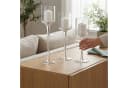 relaxdays Kerzenständer Glas 3-tlg. Set Transparent Bild 1