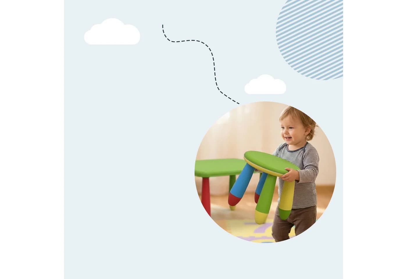 relaxdays Kindersitzgruppe 3-tlg. Bunt Kunststoff - Bild 5
