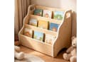 relaxdays Kinderregal Tragbares Bücherregal Tisch Braun Bild 2