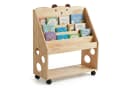 relaxdays Kinderregal mit Rollen und Kreidetafel Natur Bild 2