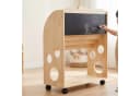 relaxdays Kinderregal mit Rollen und Kreidetafel Natur Bild 3