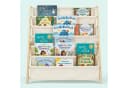 relaxdays Bücherregal Kinder 6 Stofffächer Weiß/Natur Bild 3