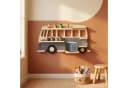 relaxdays Kinderregal Toniebox Regal Bus Grau/Natur Bild 3