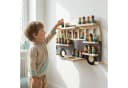 relaxdays Kinderregal Toniebox Regal Bus Grau/Natur Bild 5