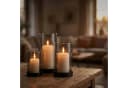 relaxdays Windlicht Rauchglas 6er Set mit Metallfuß Bild 3