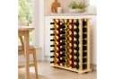 relaxdays Weinregal Kiefernholz 46 Flaschen Braun Bild 1